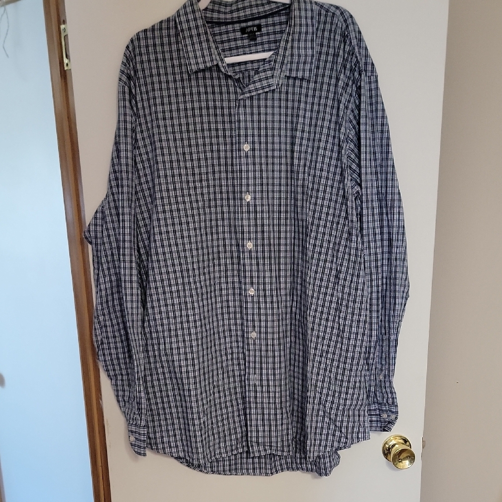 Art 9 Men's Blue Checkered Shirt,size 3 xlt,new